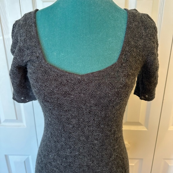 Free People knit puff sleeve lined boho indie sleaze dress - Picture 2 of 10